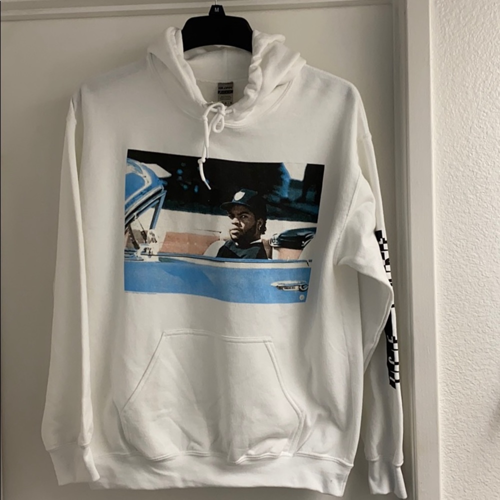 Ice Cube White Hoodie Sweater Medium - Picture 3 of 9